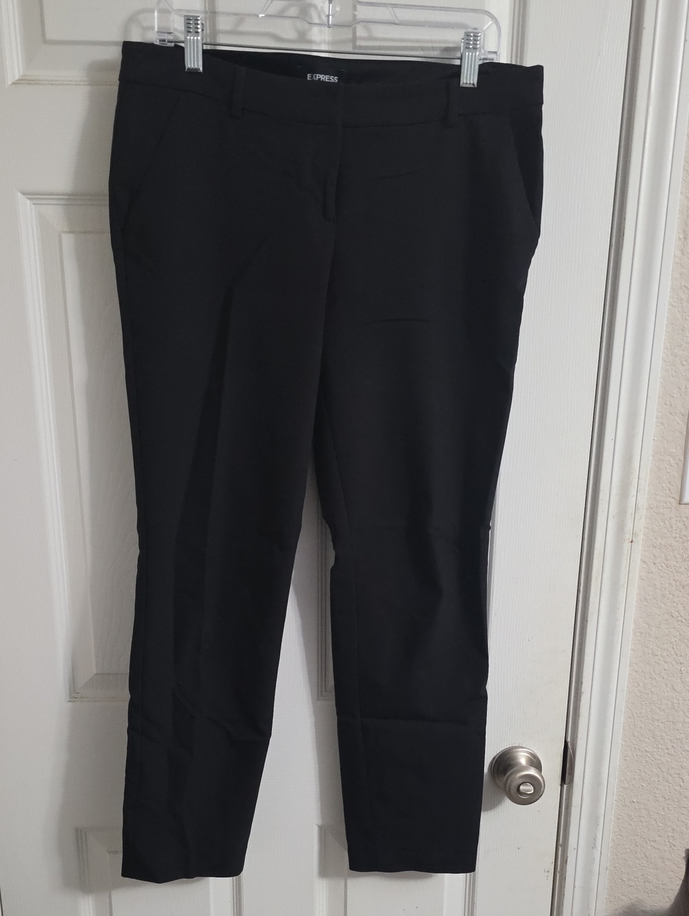 Express Black Straight-Leg Ankle Pants